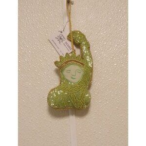 Beaded Christmas Ornament of Statue of Liberty 2.75"x5.5" by Sudha Pennathur